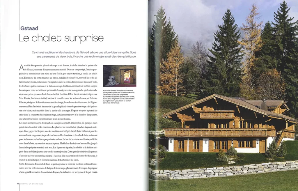 Chalets, un art de vivre 2009 - Article chalet familial individuel à Gstaad