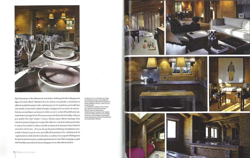 Chalets, un art de vivre 2009 - Article chalet familial individuel à Gstaad