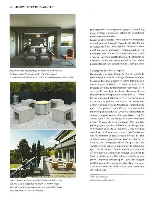 Habitat et Jardin, habiter comme on rêve 2012 - Article rénovation majeure d’une villa et d’une piscine intérieure à Crans-près-Céligny